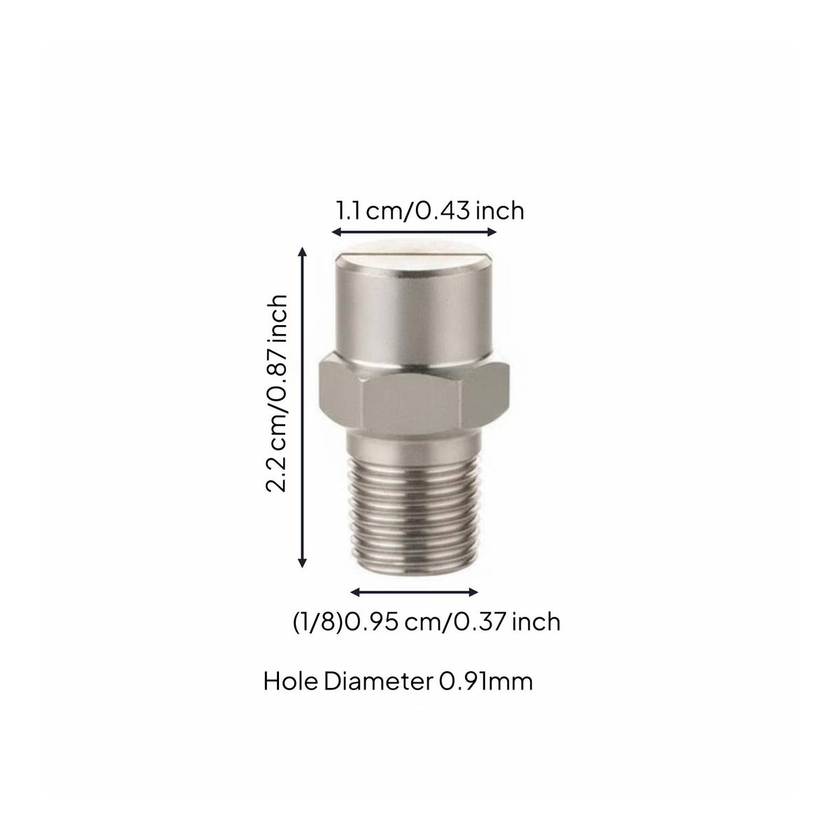 Even Atomization Stainless Steel Fan Nozzle Long-Lasting Flat Fan Nozzle Tip Rust-Proof for Professionals, Car Washing, Street Cleaning
