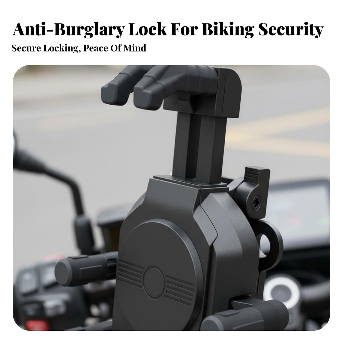 Bike Ph Single Shock Absorbing Motorcycle Ph Single Mount 360° Adjustable Angle for Delivery Drivers, Motorcyclists