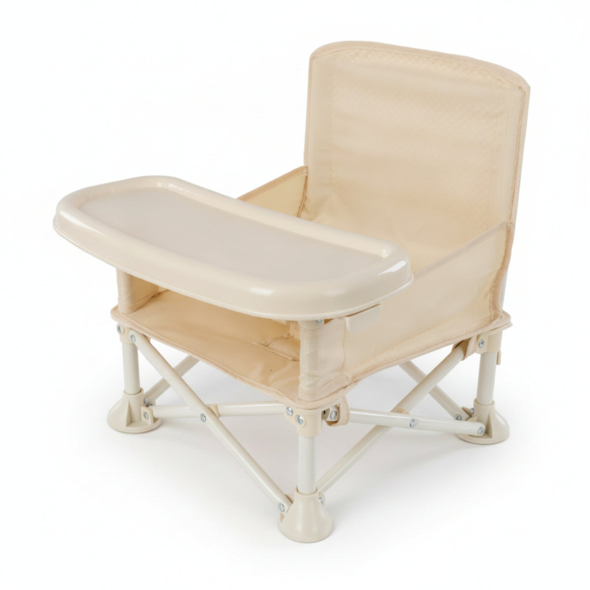 High Chair with Tray Metal Frame Foldable Highchair for Mealtime