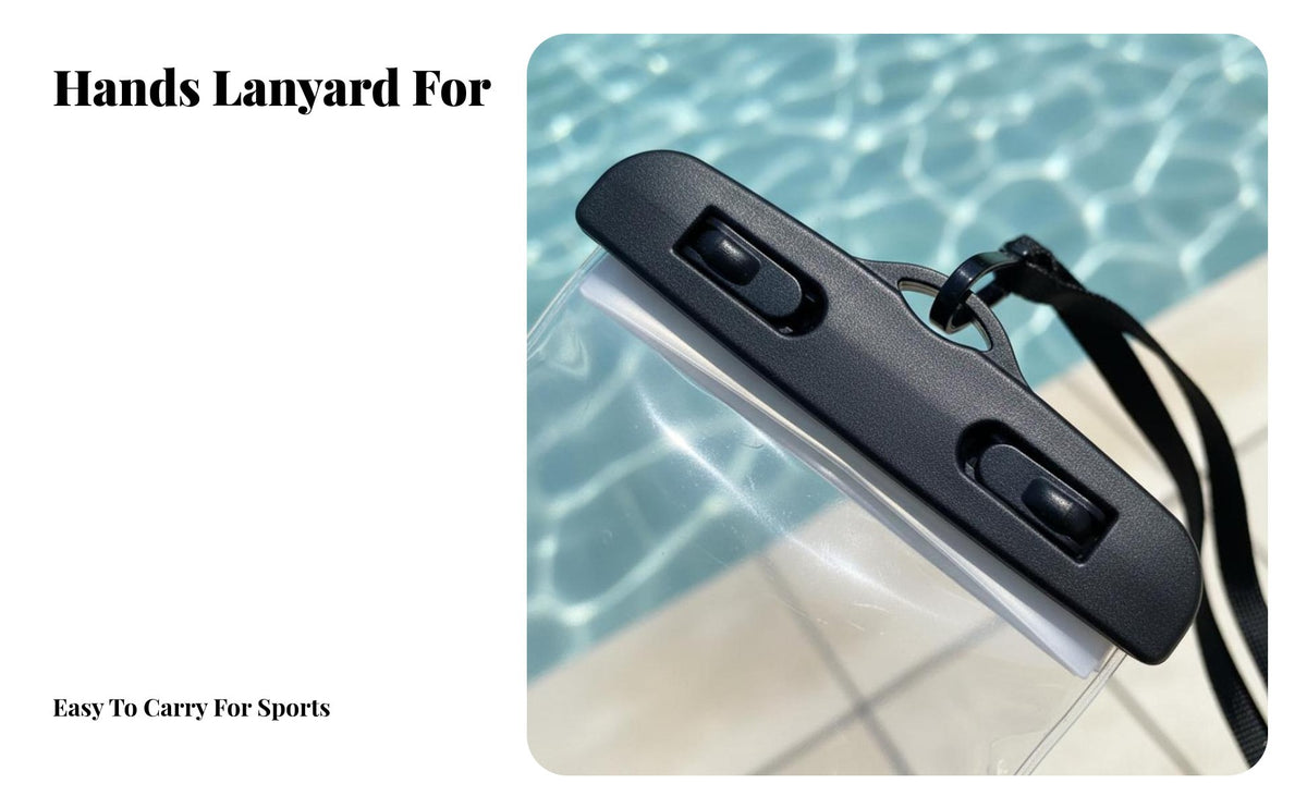 Waterproof Phone Bag Floats on Water Buoyant Waterproof Phone Bag High Clearness Window Cellphone Dry Bag with Lanyard for Swimming, Beach, Boating