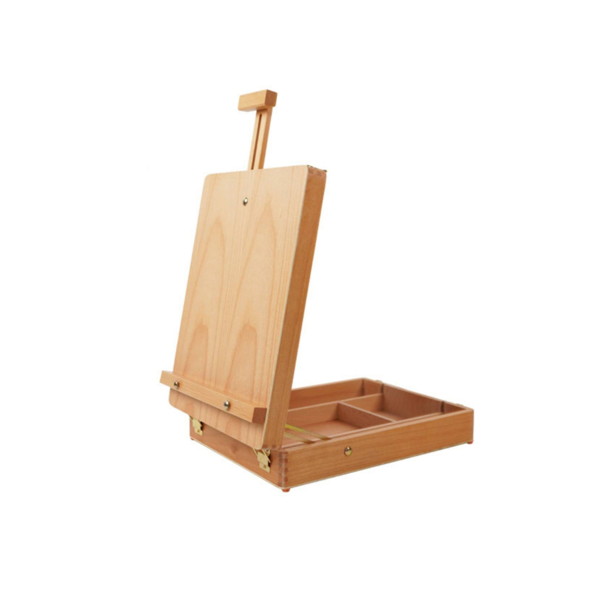 Portable Oil Painting Box Compartmentalized Painting Box with Easel Sturdy Sketchbox Hinged for Artists