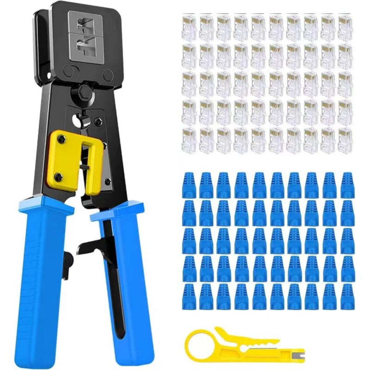 Network Cable Crimping Tool Reliable Modular Kit for Amateur Technicians