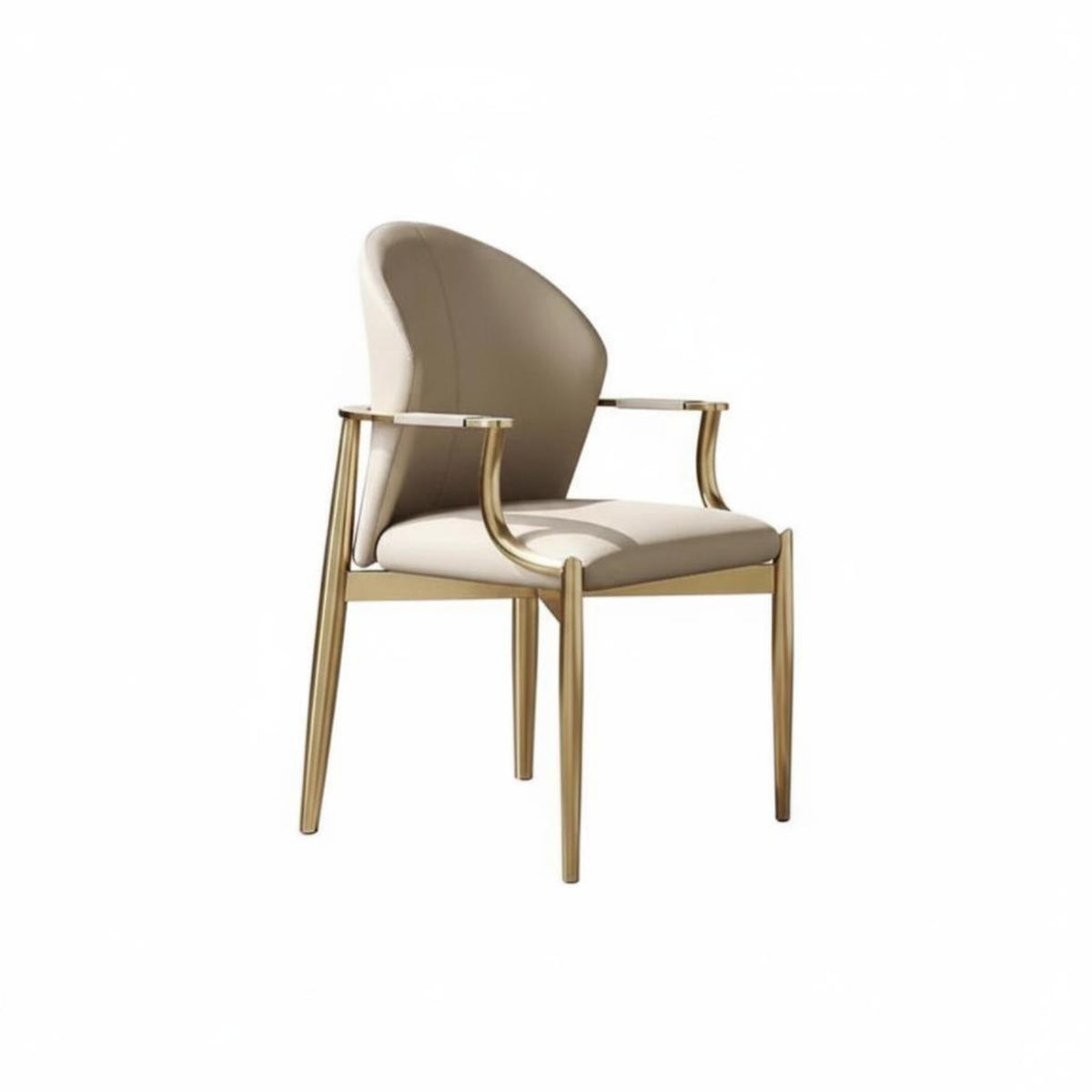 Light Luxury & Design Single-Seater Leisure Armchair Modern Minimalist Cantilever Side Chair Curved rearrest Household Furniture Comfortable Padding for beverage Lovers, Interior Designers, Hotel, Reception Area, Living Room, Home Office