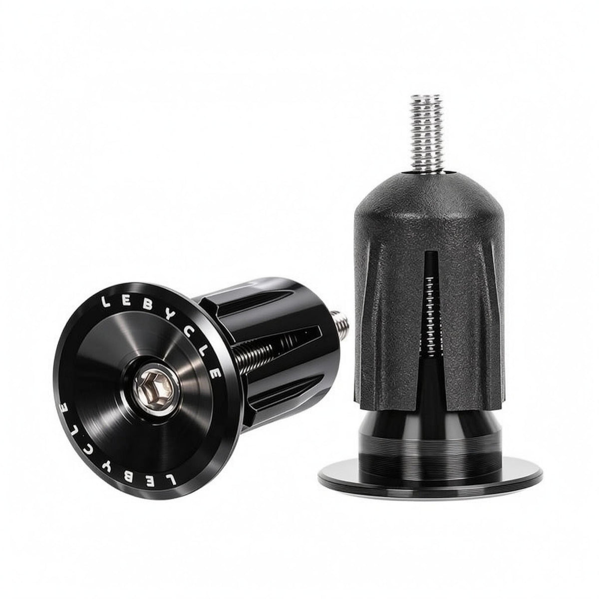 Stainless Steel Screw Expanding Handlebar End Plug Plastic Expansion Sleeve Bike Bar End Plug Black Finish Installation Tool