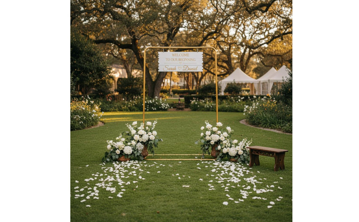 Metal Wedding Arch Wrought Iron Metal Arch Backdrop Stand Elegant Design Ceremony Archway for DIY Brides