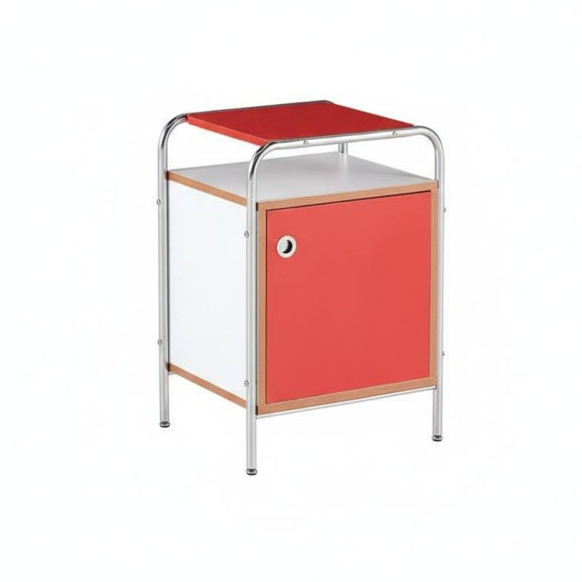 Minimalist Design Cylindrical Frame Cabinet Easy to Clean Nightstand Sturdy Construction Storage Furniture Versatile for Apartment Dwellers, Young Adults, Homeowners, Bedroom, Dorm Room, Hallway, Bathroom