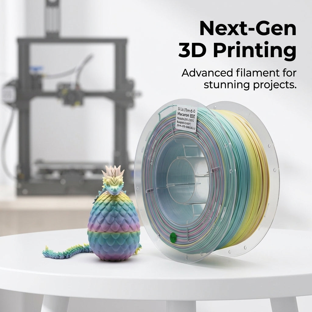 Silk Pla Filament 1.75mm Rainbow Gradient Multicolor Spool for fused deposition modeling Printer, Creative Projects and Makers