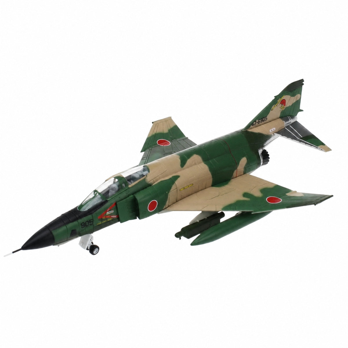 1:100 Scale RF-4E Model Aircraft Model with Landing Gear Collectible Die-Cast Airplane Static for Aviation Enthusiasts, Collectors