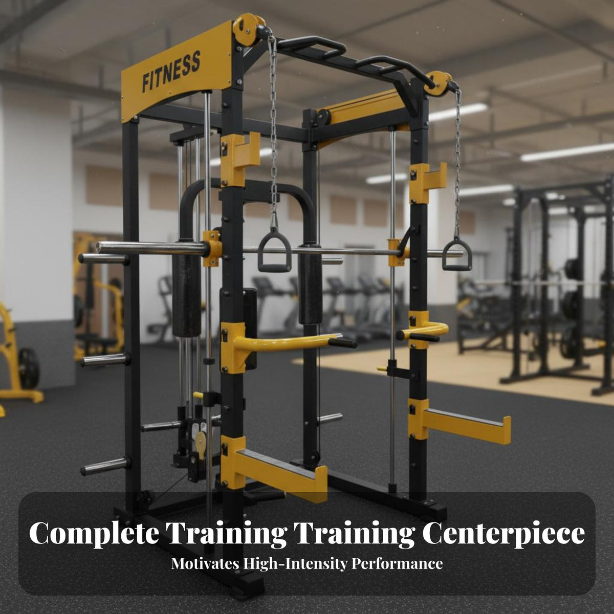 Guided Machine Weightlifting Station Commercial Grade Guided Machine with Cable Pulley Station Heavy Duty Weightlifting Station with Cable Pulley