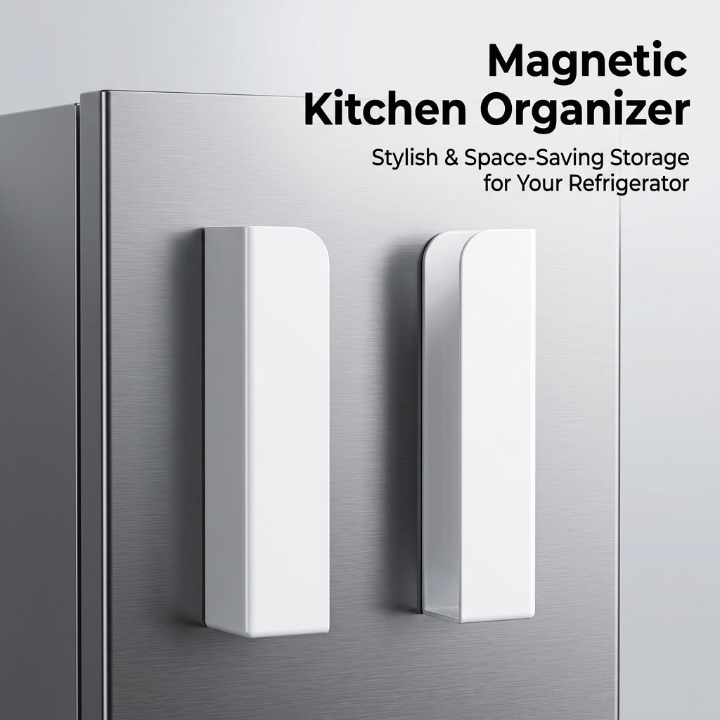 Cabinet and Refrigerator Organizer for Students, Wall-Mounted Paper Towel Holder for Kitchen, Adjustable Width Roll