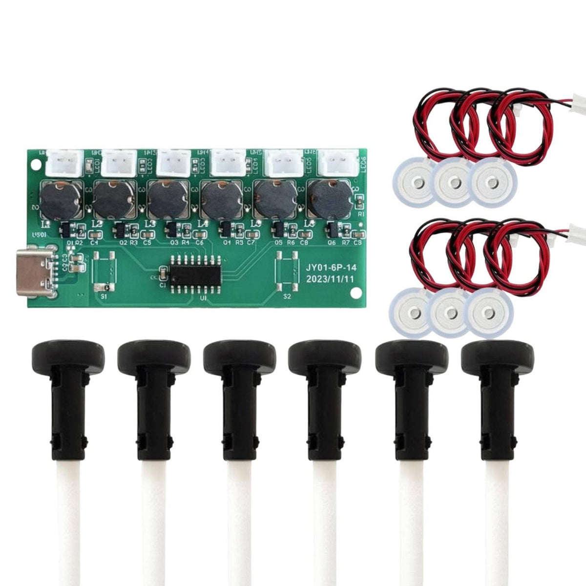 Direct Atomization Six-Jet Humidifier Module Push Button USB Humidifier Board Atomizer Control PCB