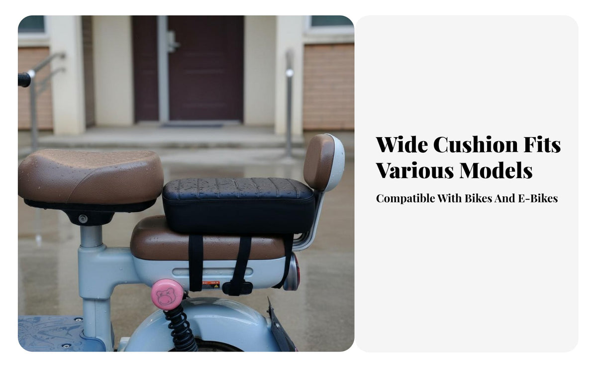 Soft and Comfortable Electric Bike Rear Seat Universal Fit Electric Bike Back Seat Shock Resistance for Children, Adults, Commuting, Outdoor