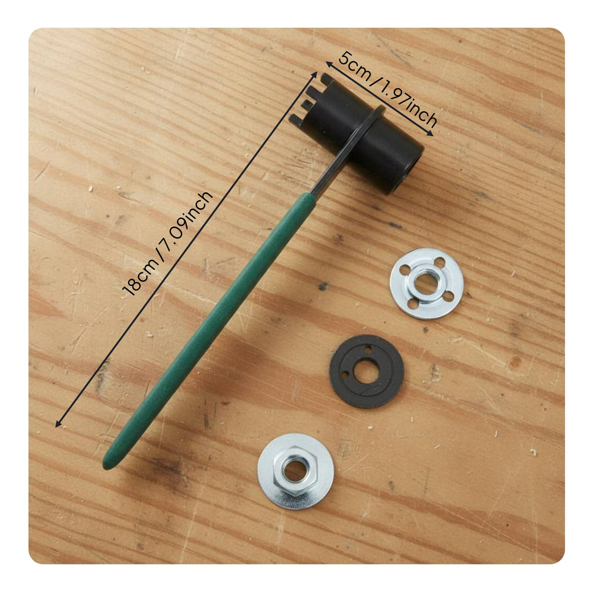 Non-Slip Handle Grinder Disc Removal Wrench High-Carbon Steel Angle Grinder Wrench Labor-Saving Long-Lasting for Professionals, DIY Enthusiasts, Workshop, Garage