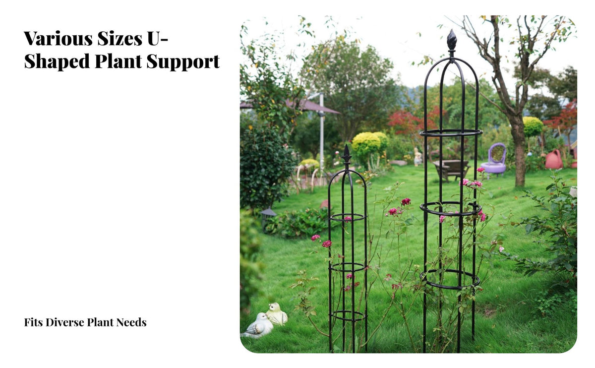 Rose Climbing Frame Weather-Resistant Metal Rose Trellis Climbing Plant Support for Gardeners, Outdoor, Balcony, Patio