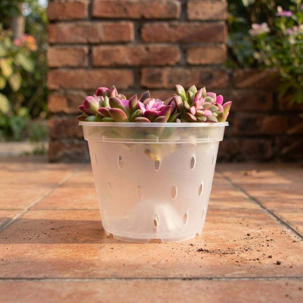 Plant Pots for Indoor Plant Pot and Outdoor Plants, Clear Orchid Pots with Drainage Holes, Single Cattleya Orchid Pot, Side Ventilation Holes