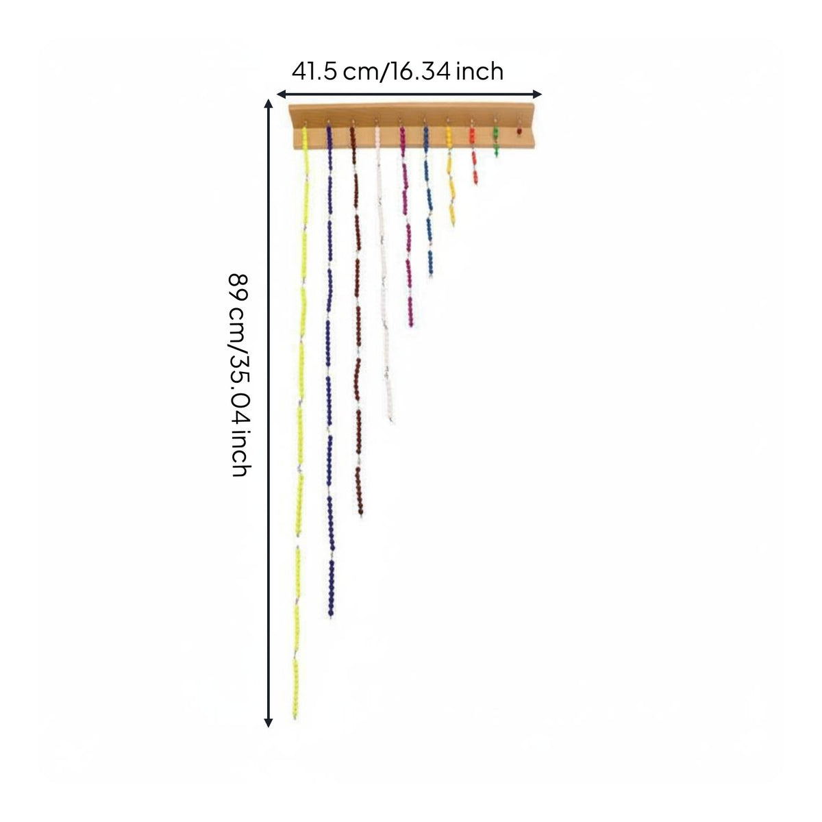 Tactile Experience Math Bead Chains with Frame Develops Fine Movement Skills Educational Bead Chains and Squares Improves Hand-Eye