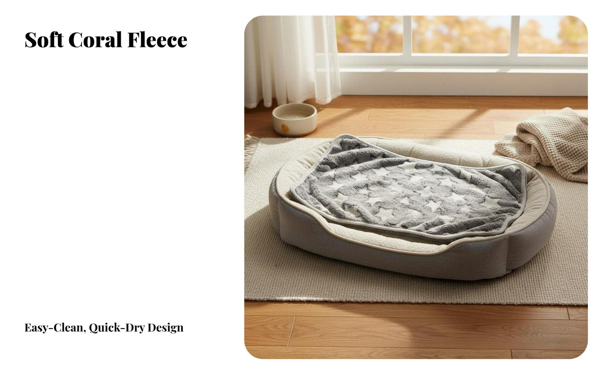 Soft Microfleece Pet Blanket Non-Shedding Soft Dog Blanket Sturdy Soft Pet Mat for Young Dogs, Kittens, Kennel, Crate, Indoors