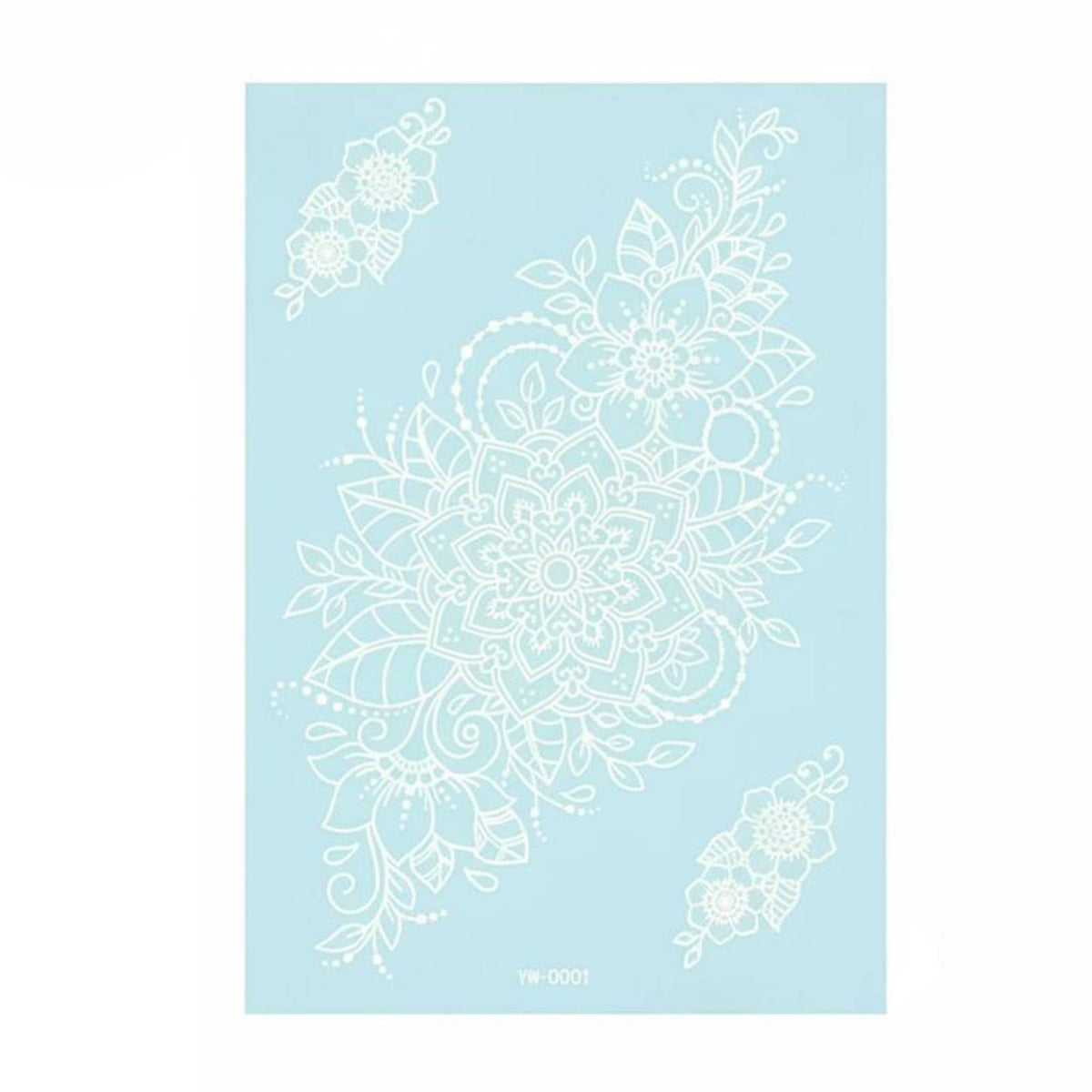 Lace Cutout Temporary Tattoo Sticker, Luminous, Finger, Water Application