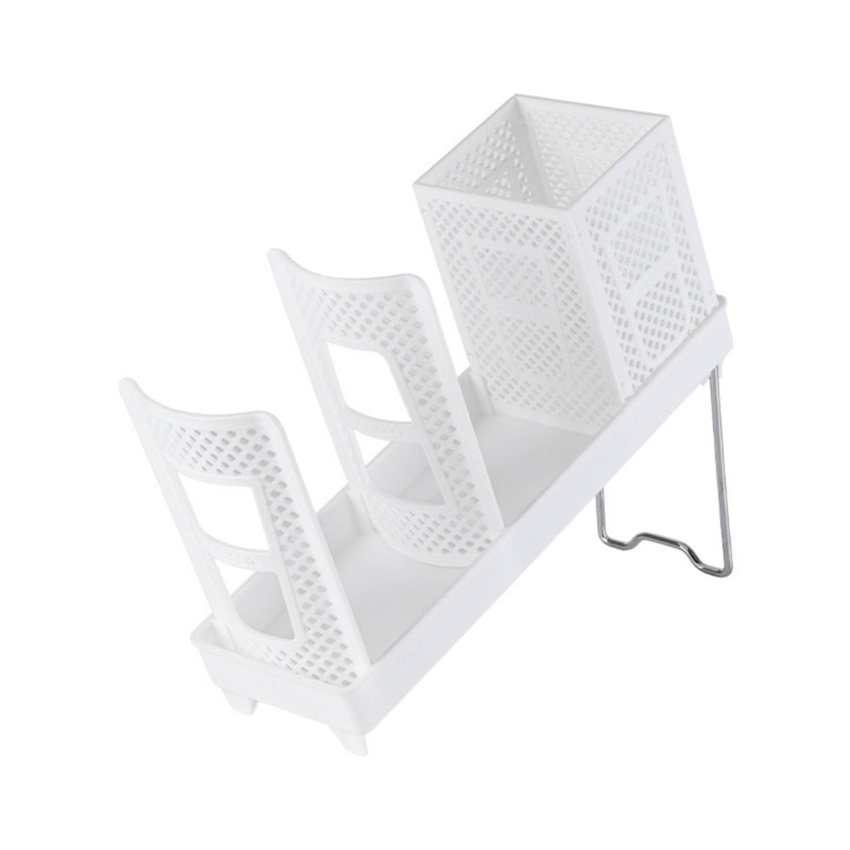 Slanted Paper Cup Holder Rack Multi-Compartment Countertop Cup Organizer Sturdy Easy to Clean for Coffee Shops