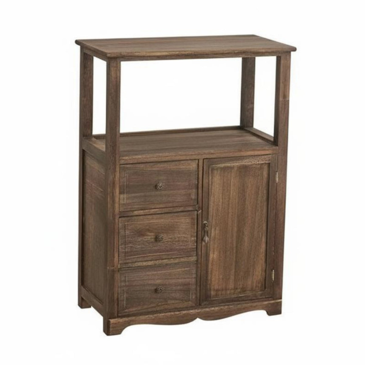 sturdy Wood Construction Multi-Tier beverage Stand Chinese visual appeal & appearance Storage Cabinet Fully Assembled Side Table Easy Assembly for Apartment Dwellers, residents, Students, Living Room, Home Corner, Small areas, Entryway
