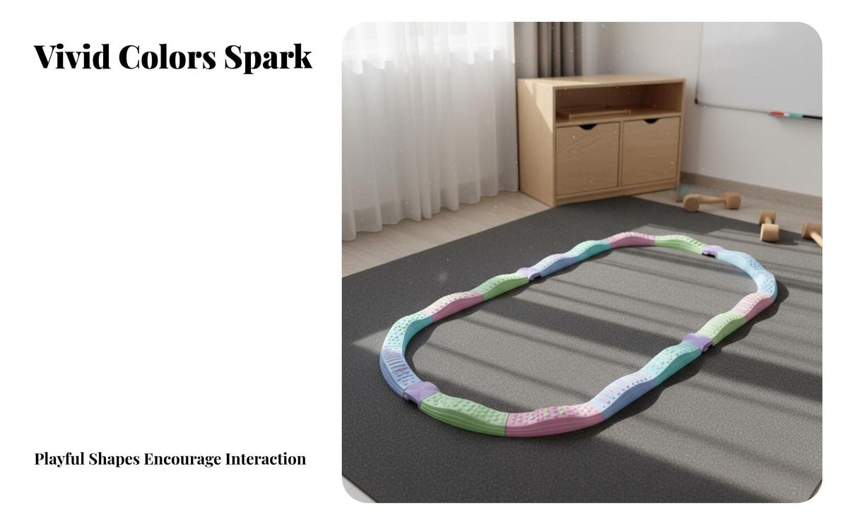 Develops Coordination Kids Balance Beam Obstacle Course Combinable Design Balancing Beams and Stepping Stones Indoor Outdoor Use Kids Balance Beam Set Endless Configurations for Preschoolers, Toddlers, Kindergarten, Daycare, Playroom