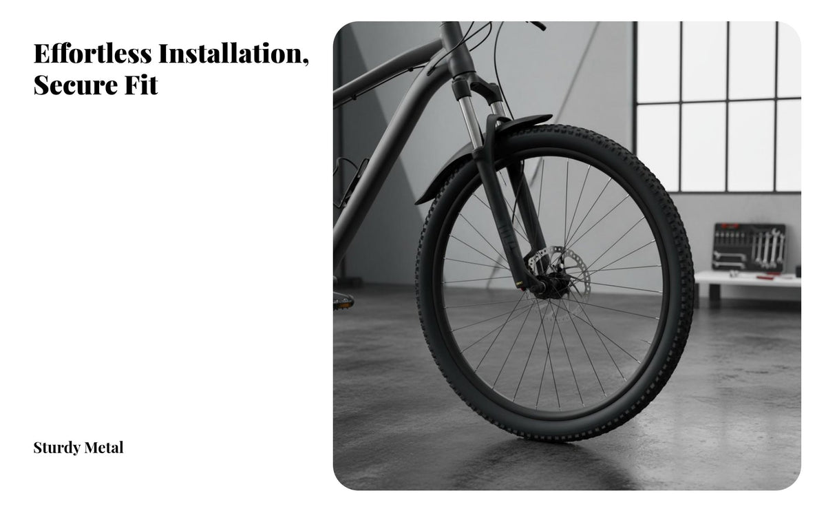 2 Pieces Mountain Bike Mudguard Set Weather-Resistant Protection Front and Rear Mudguard Set Adjustable Bike Mudguards