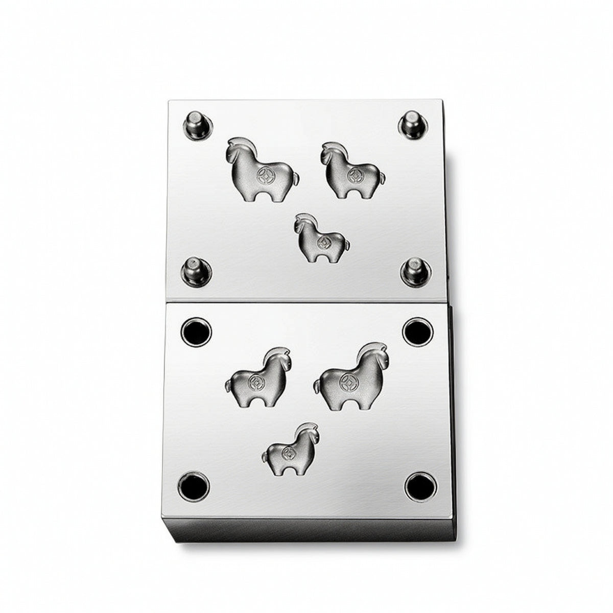 Two-Part Metal Forming Die Hydraulic Horse Mold Robust Steel Die Mold Reusable for Jewelers