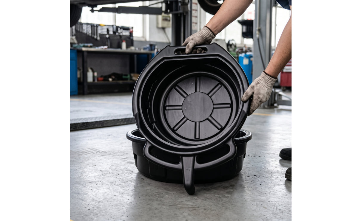 Oil Drain Pan Heavy-Duty Oil Catch Pan Basin for Vehicle Owners, Workshop