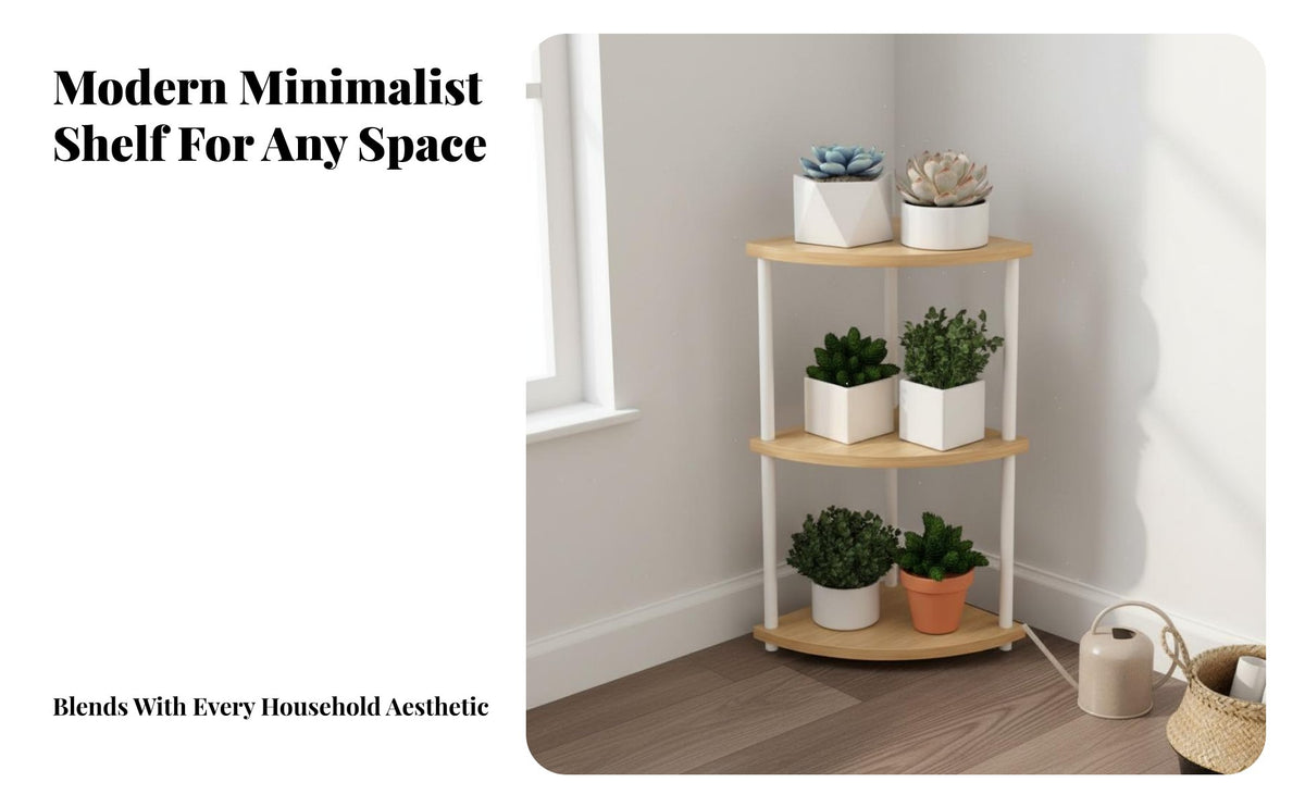 Space-Saving Design Multi-Tier Corner Rack Strong Load-Bearing 4-Tier Corner Stand Sturdy Construction Plant Holder Formaldehydesafe for Gardeners, Apartment Dwellers, Homeowners, Living Room, Bedroom, Corners, Balcony