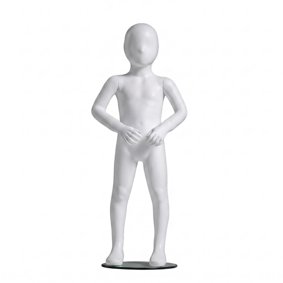 Full-Body Child Mannequin White Kids Clothing Mannequin Sturdy Dress Form for Shop Storefronts