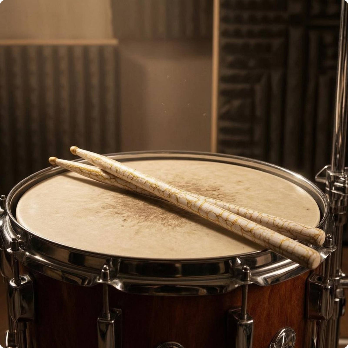 Wood Drumsticks Textured Surface Crackle Drumsticks Light Base Wooden Drumstick