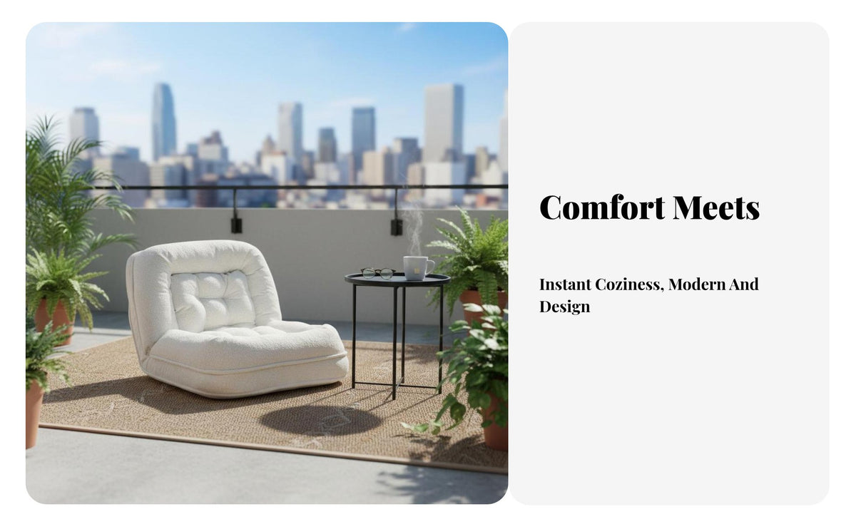 Foldable Design Human-Sized Dog Bed Space Saving Human-Sized Pet Bed Adjustable Backrest Floor Sofa Removable and Washable Cover for Apartment Dwellers, Students, Young Adults, Bedroom, Balcony, Restping, Lounging