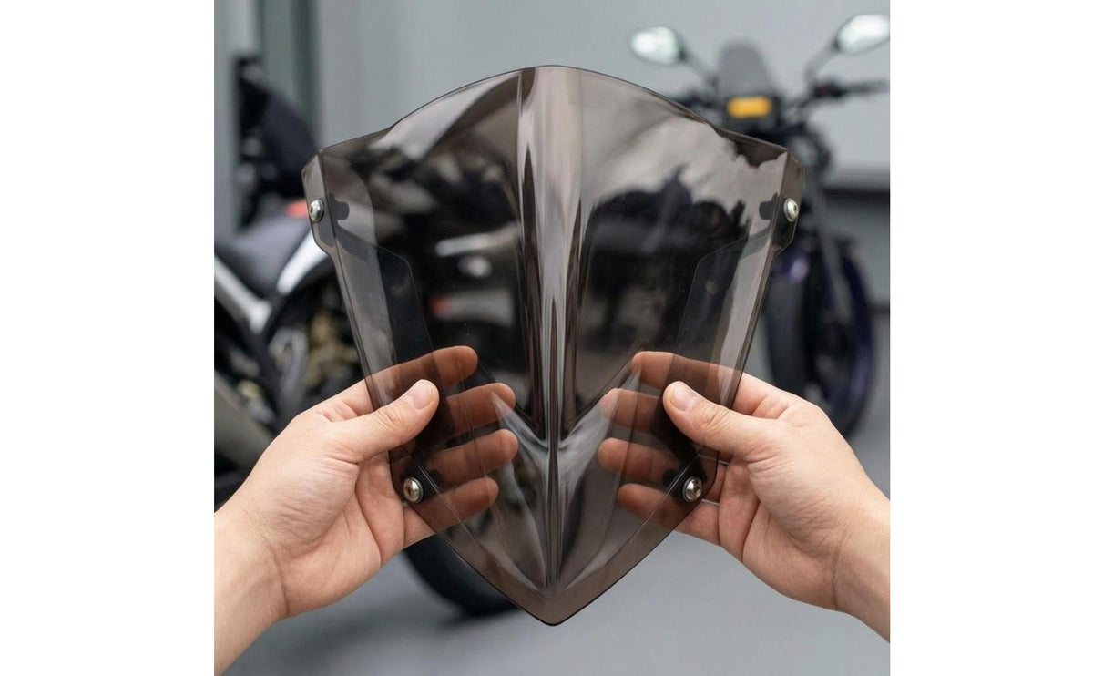 Motorcycle Windshield with Central Spine for Custom Style