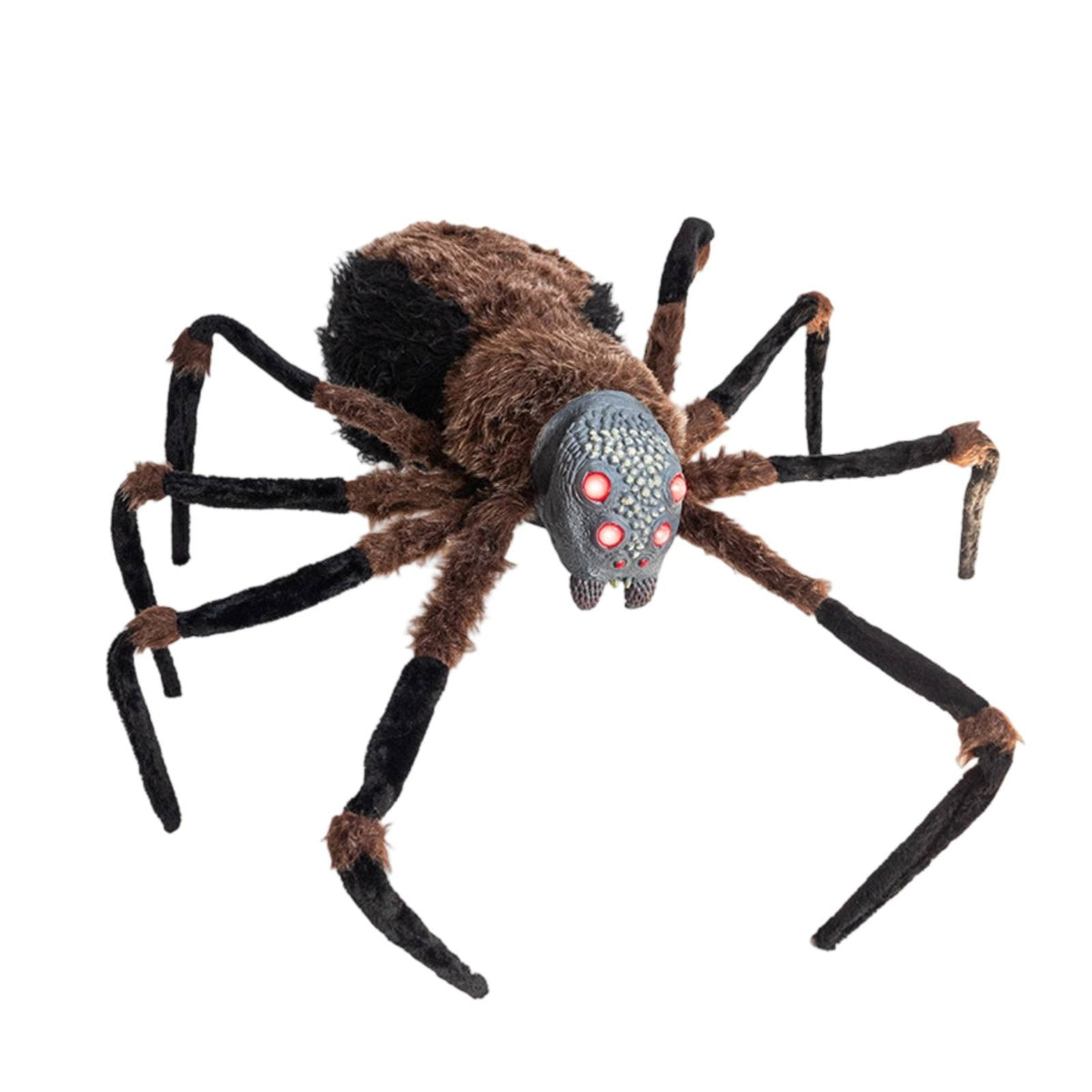 Giant Arachnid with Light-up Eyes Furry Arachnid with Bendable Legs Hairy Decoration for Spooky Houses