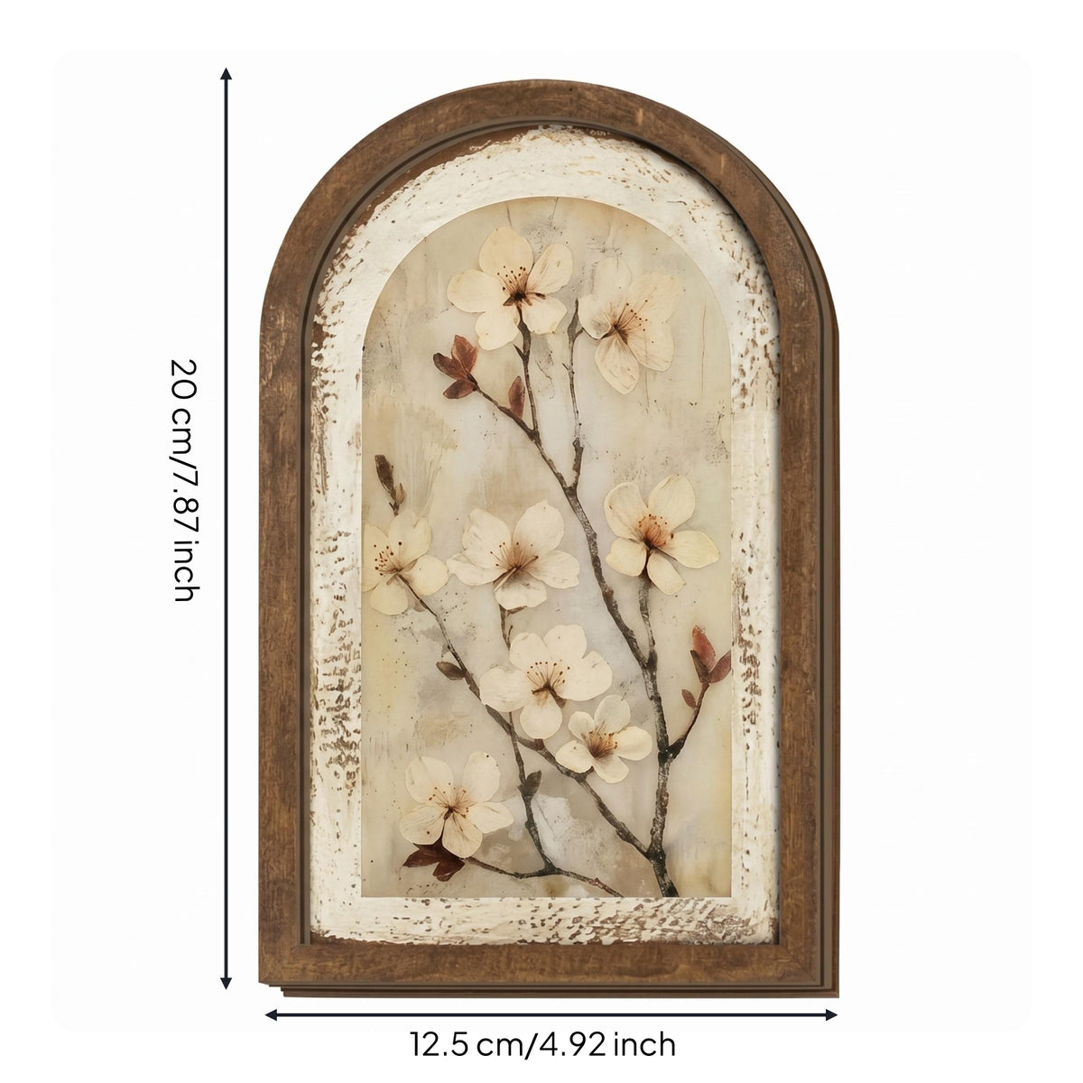 Arched Wooden Floral Sign Easy to Hang Rustic Floral Plaque for Living Room