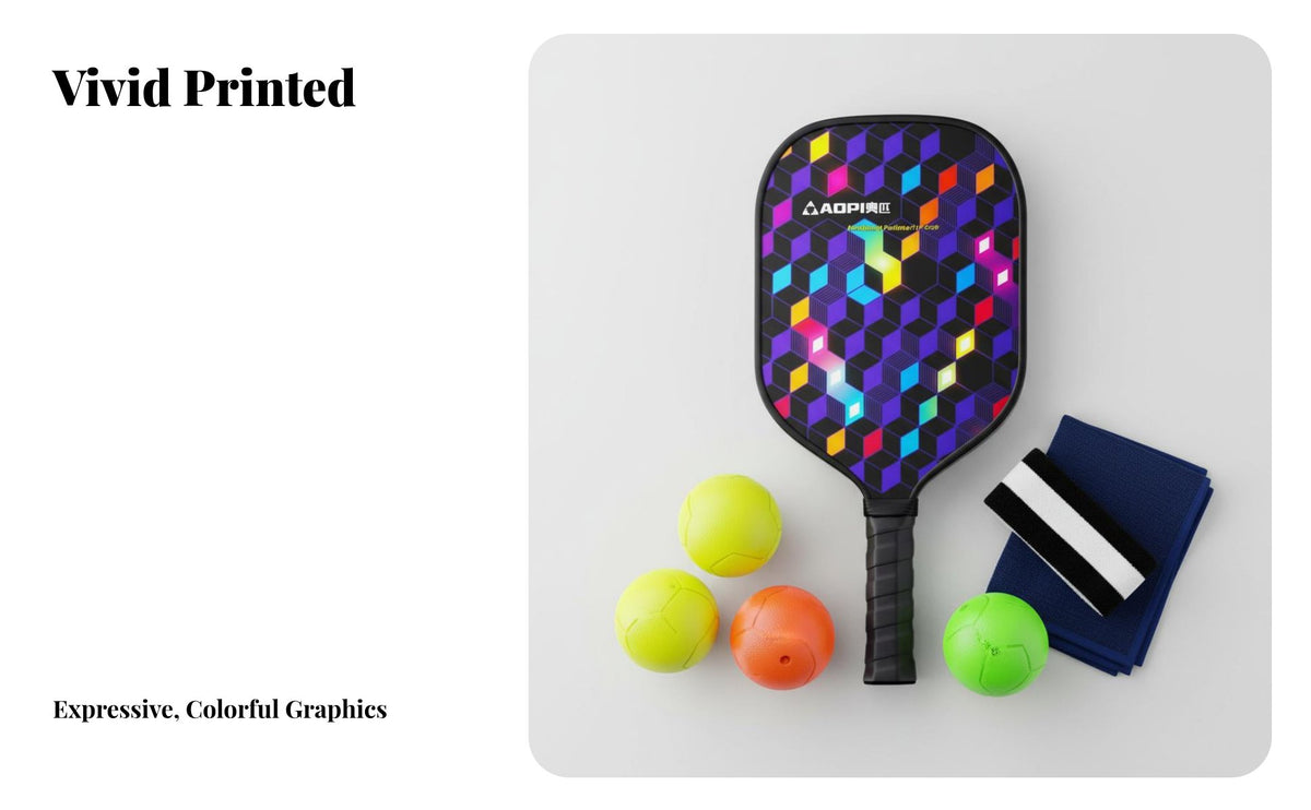 Fiberglass Pickleball Paddle Non-Slip Grip Pickleball Paddle Large Sweet Area Shock Absorbing for Professionals