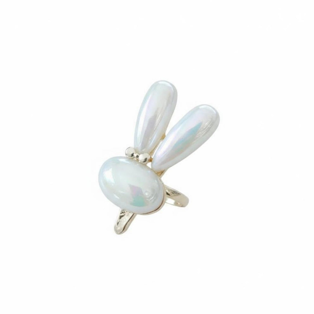 Bunny Duckbill Clip Korean Design Crystal Bunny Barrette Cute Design Rhinest Single Hare Hair Clip for Women, Girls, Daily Wear, Party