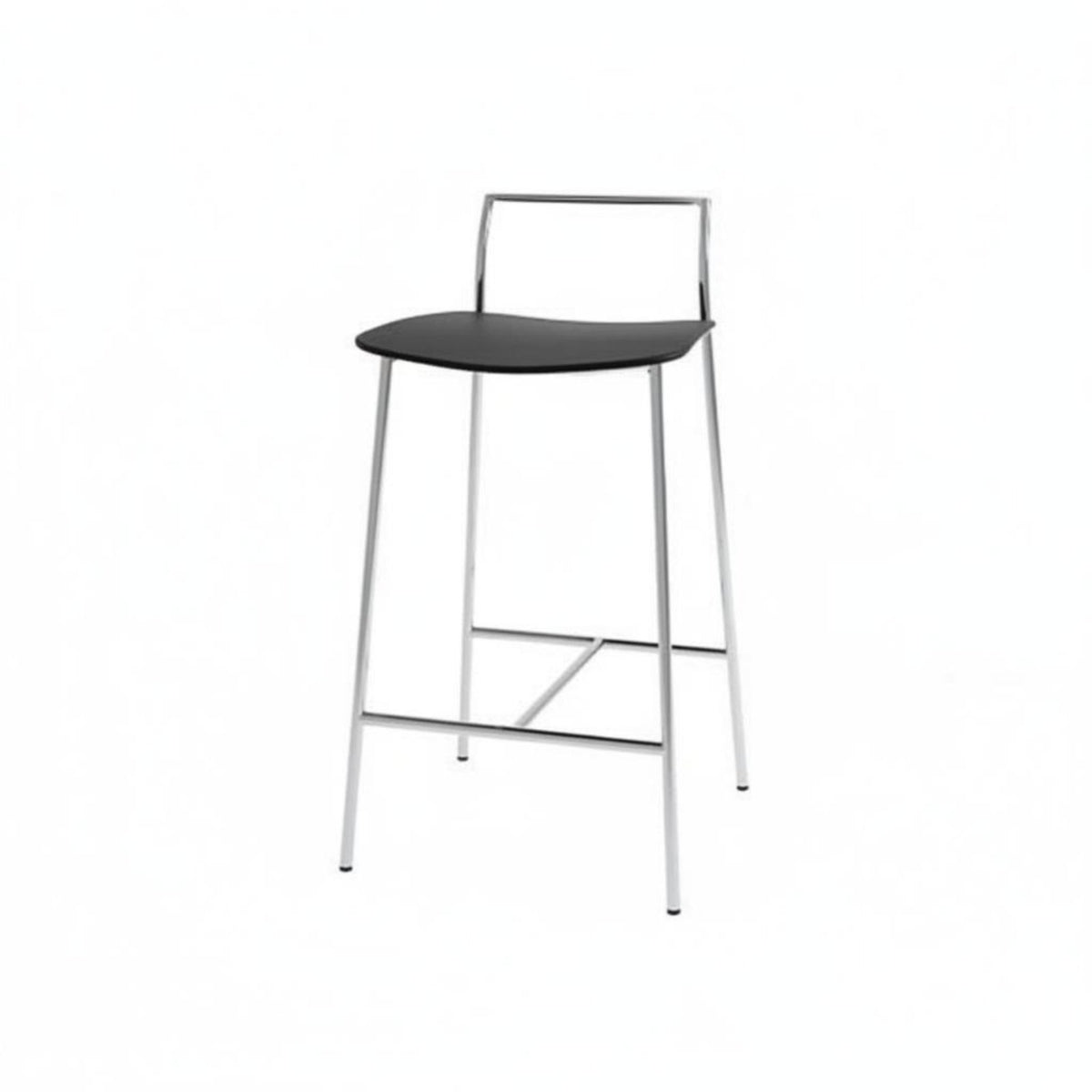 Minimalist Design Backless Metal Frame Stool utilitarian design Bar Chair Nordic Aesthetic Seating Furniture Counter Height for Restaurateurs, Business Owners, Reception Area, Restaurant, Kitchen Island, Basement