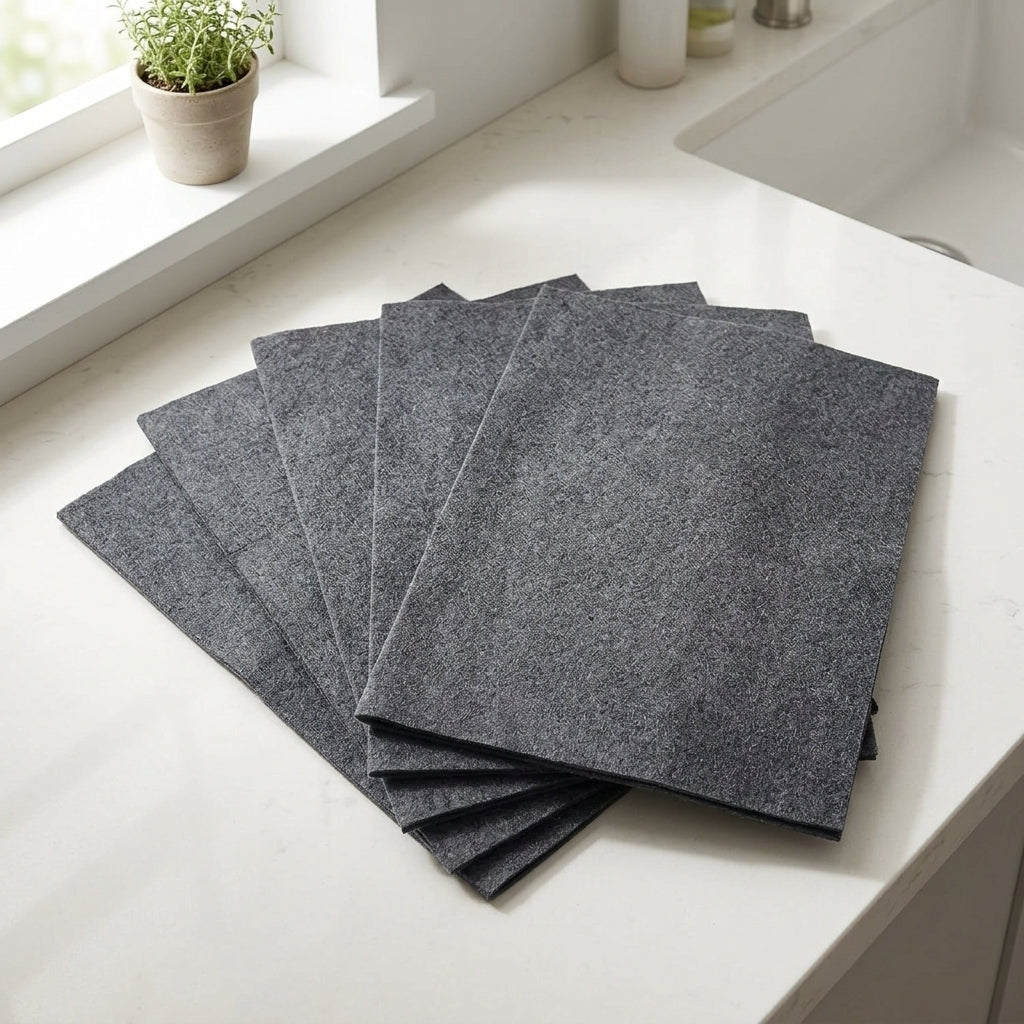Thickened Magic Cleaning Cloth, Super-Fine Microfibre Cloth and Microfibre Towel, Gray Reusable Rag for Glass, Mirrors and Cookware