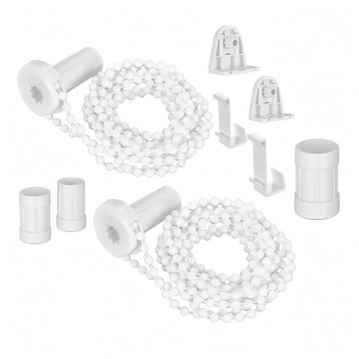 2 Pieces Replacement Roller Blind Clutch with Bead Chain Easy to Install Roller Blind Mechanism with Chain Thickened Hardware Slimline for Renters
