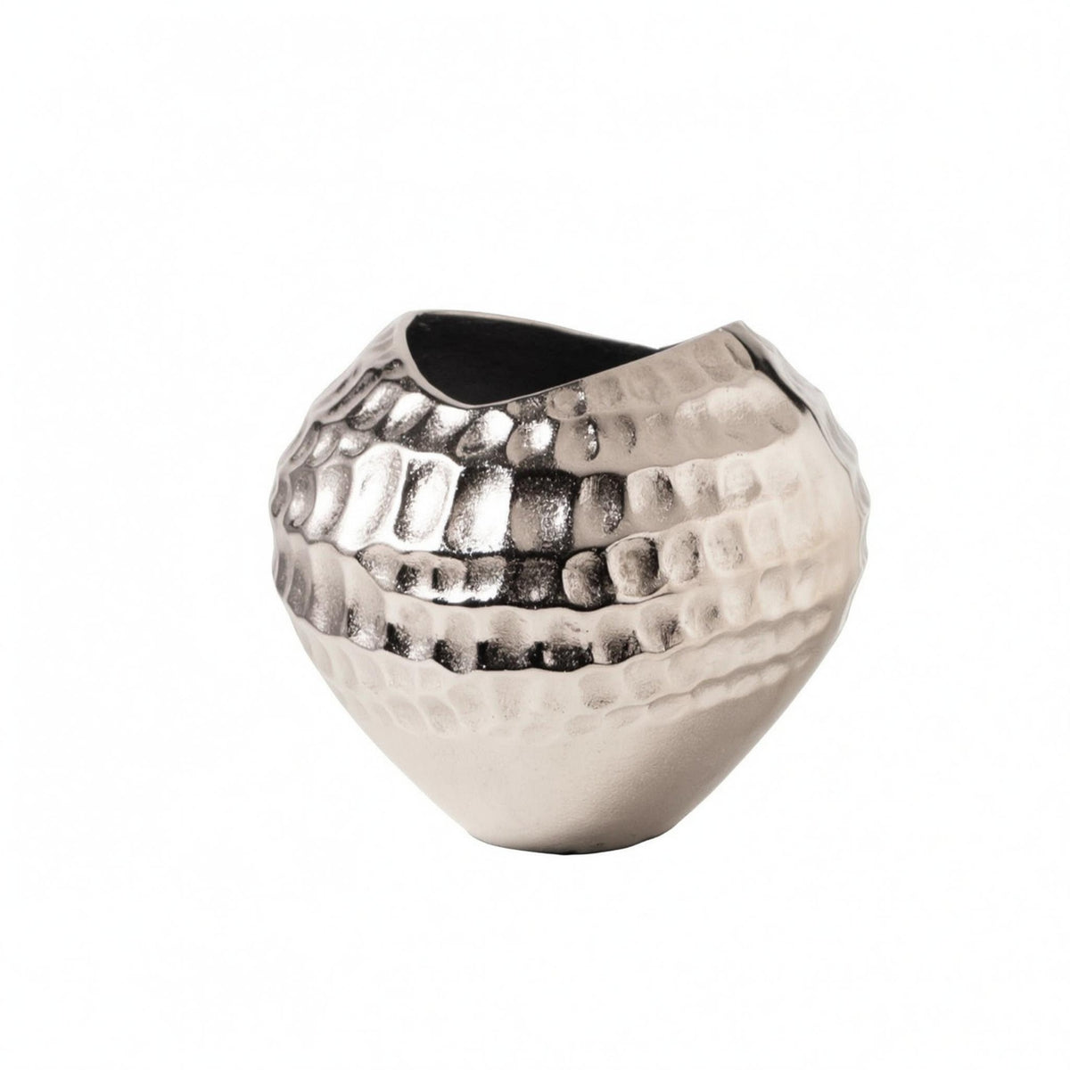 Crinkled Paper Shape Vase Hammered Texture Decorative Vase Narrow Base Home Decor for Flower Display