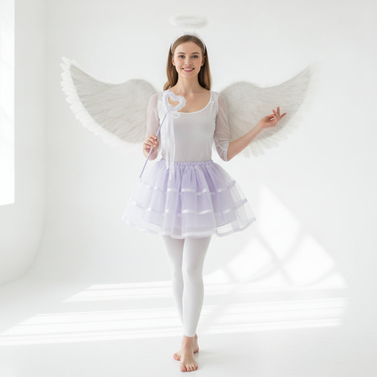 kids Cosplay wing Lightweight Fairy Costume Set with tulle skirt headband