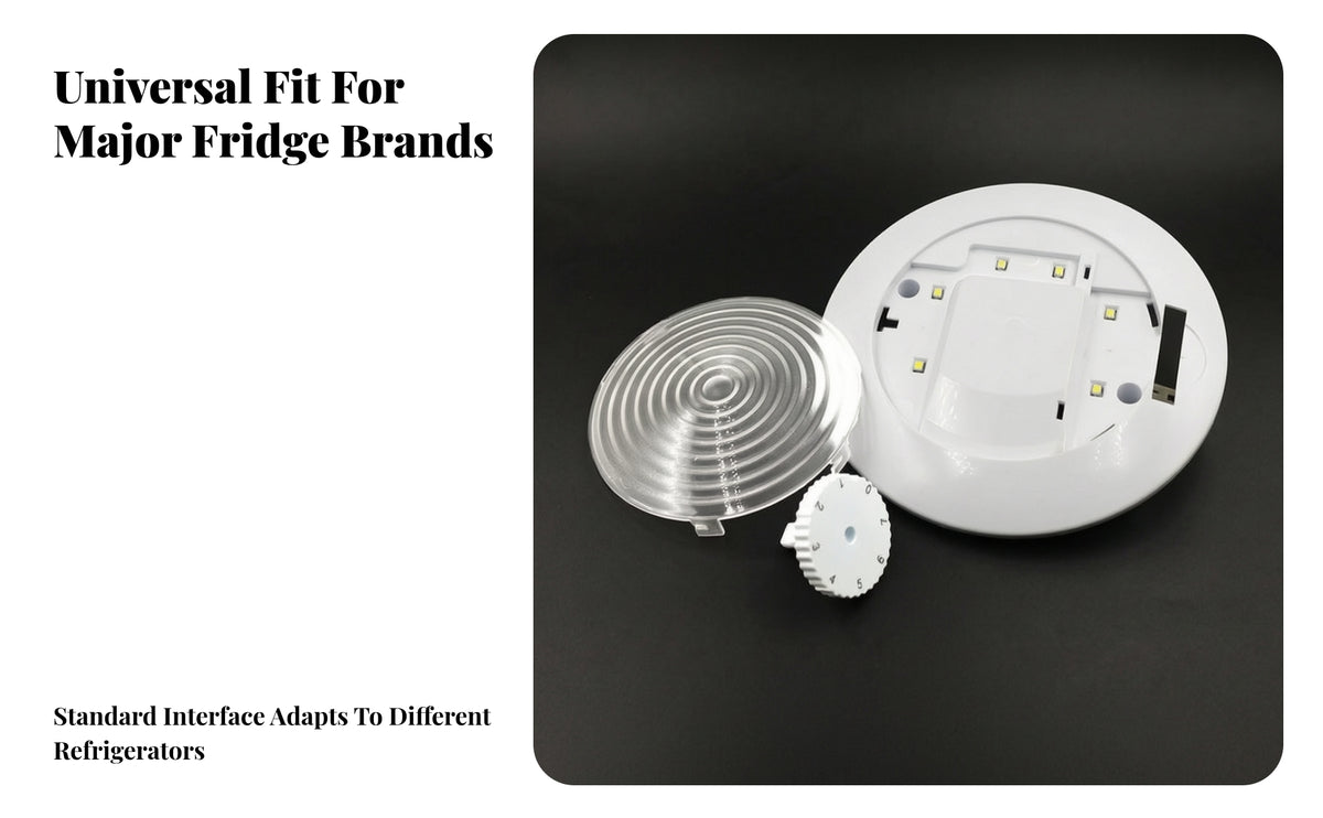 Upgrade Fridge Light Assembly | Direct-Fit Replacement Style, Compact Round Design, Fridge Light with Rotary Knob