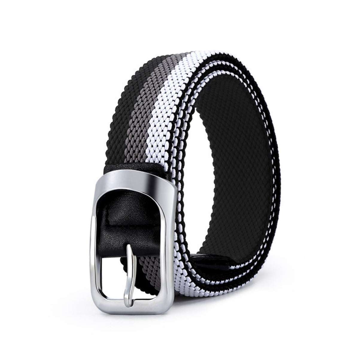 Braided Stretch Belt Casual Woven Elastic Belt Waistband Elasticated Flexible for Men, Daily Wear, Travel