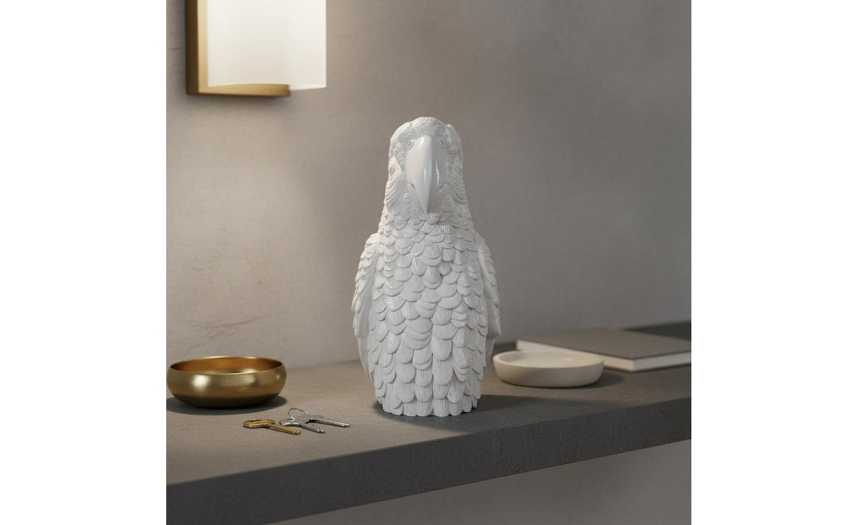 Parrot Head Vase Realistic Details Macaw Bust Vase Handmade for Entryway