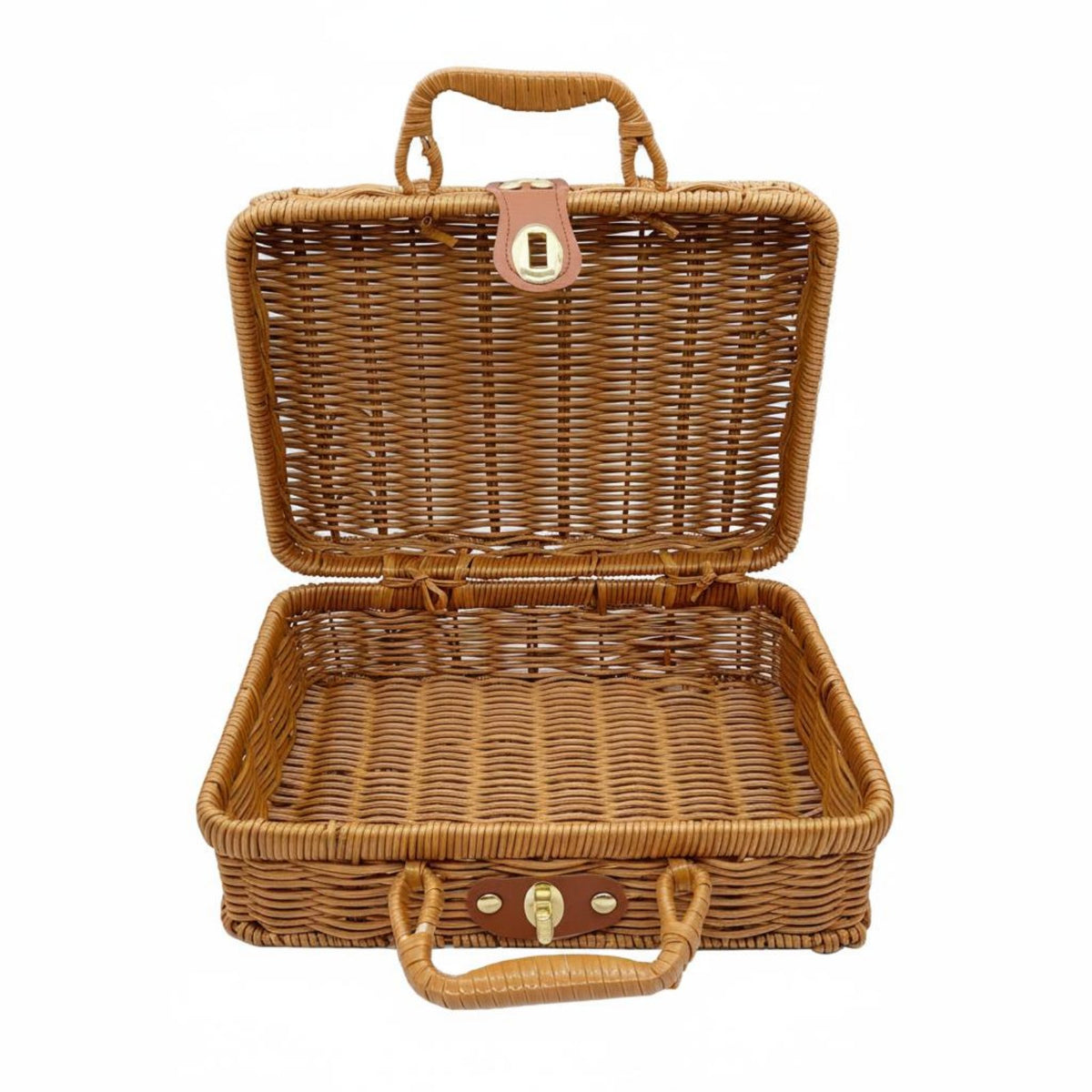 Vintage Design Woven Gift Basket Handwoven Handmade Wicker Basket for Holiday Gifts