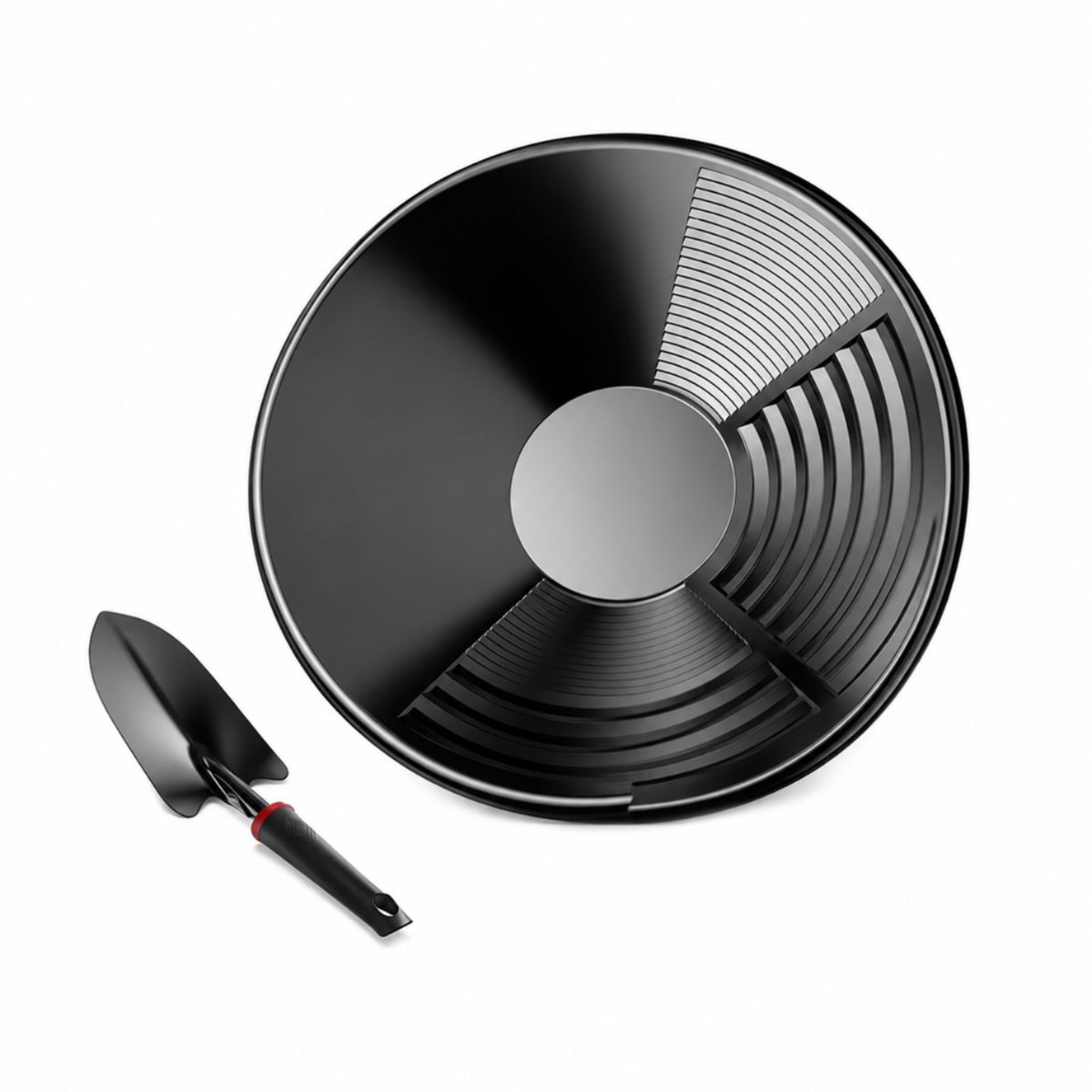 Gold Panning Pan Portable Gold Pan with Grooved Channels Lightweight for River