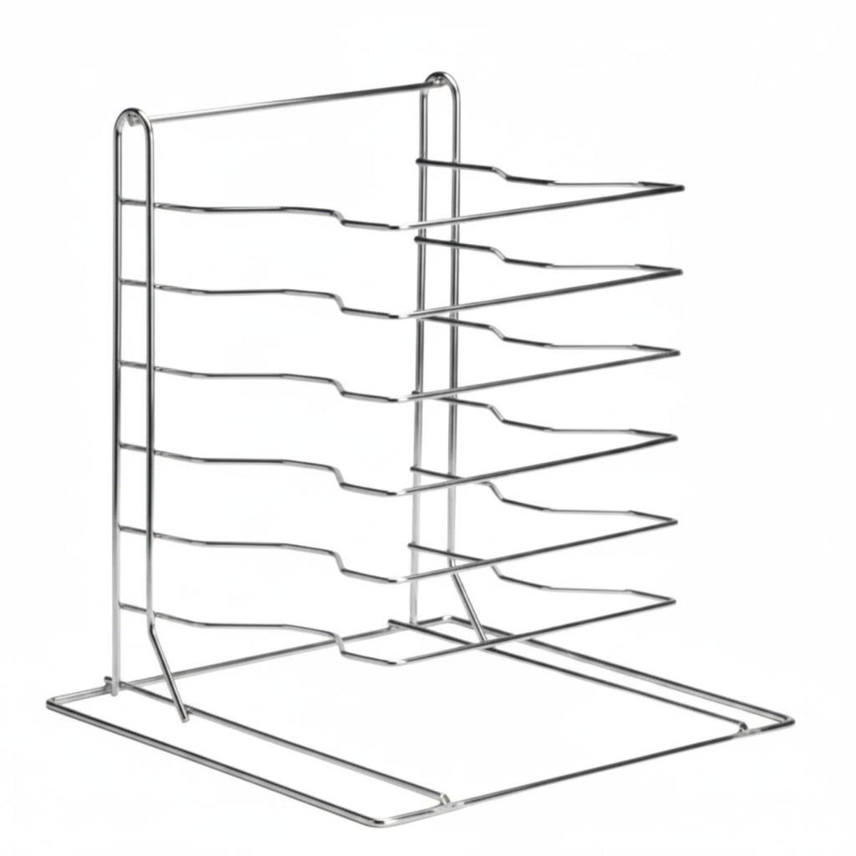 6-Tier Pizza Pan Rack Sturdy Metal Pizza Pan Rack Stainless Steel Restaurant Supply for Professionals, Bakery