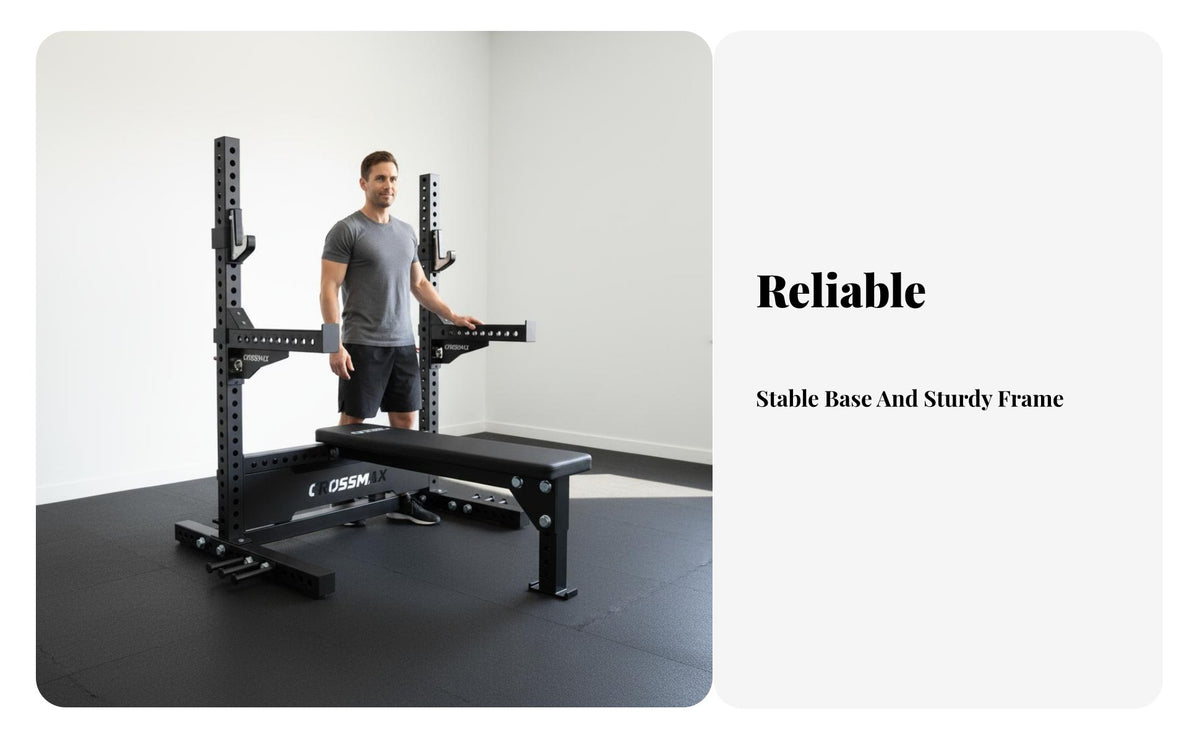 Multifunctional Squat Rack Bench Combo Heavy Duty Construction Integrated Power Rack Bench Safety Locking System Multi-Function Barbell Stand Commercial Grade