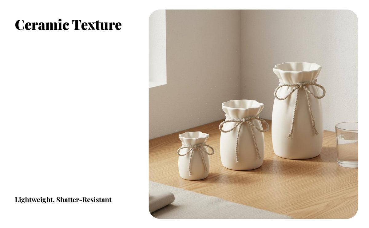 Shatterproof Flower Vase Lightweight, Nordic Design Flower Pot for Desktop, Living Room, Bookshelf